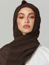 Sleek Georgette Rich Cocoa Stole